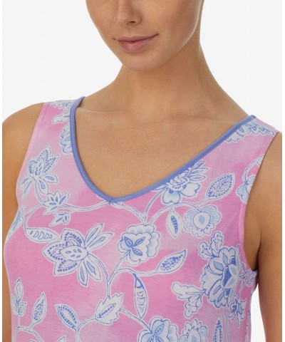 Women's Long Sleeveless Nightgown Pink $22.52 Sleepwear