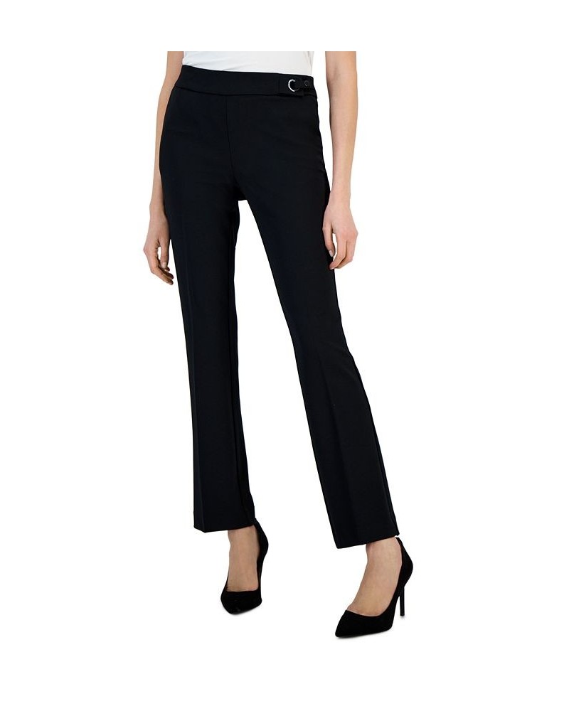 Women's Mid-Rise Stretch-Twill Trousers Black $40.05 Pants