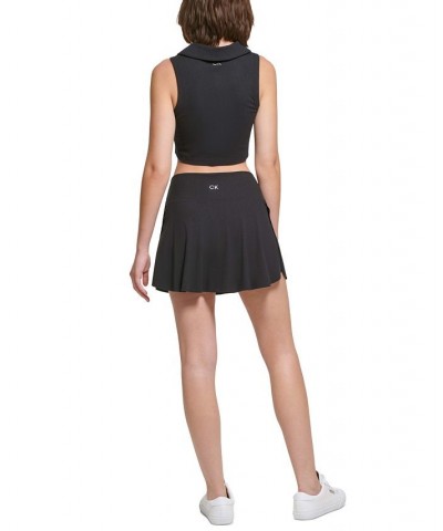 Perfomance Cropped Polo Tank Top Black $15.16 Tops