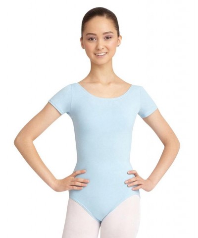 Short Sleeve Leotard Royal $20.36 Tops