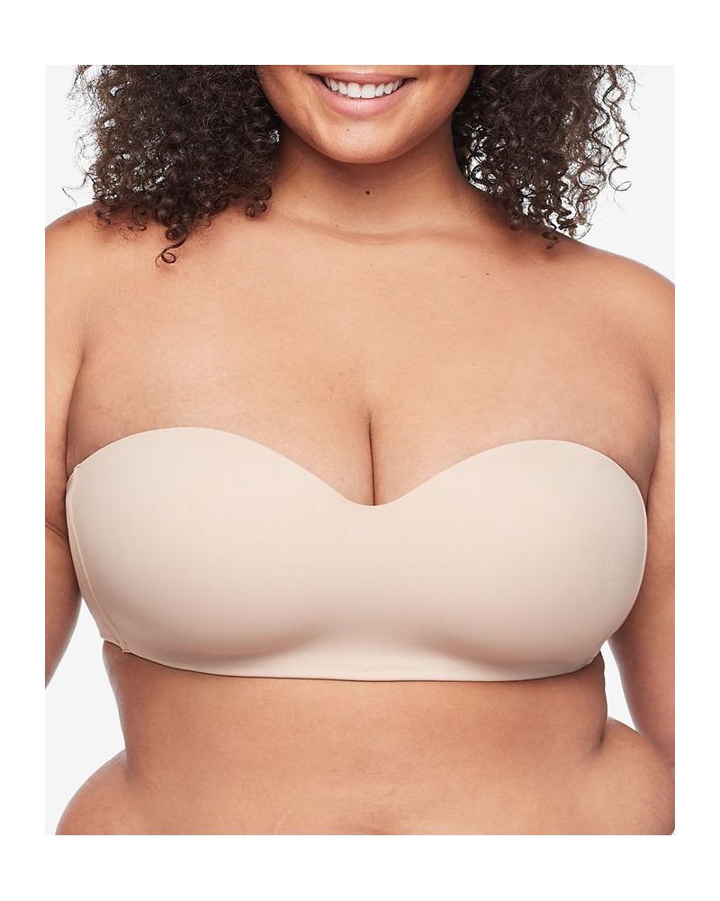 Warners Easy Does It Easy Size Lightly Lined Wireless Strapless Bra RY0161A Brown $33.60 Bras