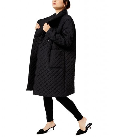 Quilted Puffer Maternity Jacket Black $77.28 Jackets