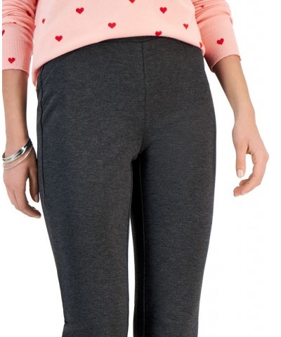 Petite Ponté-Knit Bootcut Pants Gray $16.33 Pants