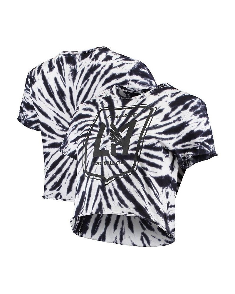 Women's Black LAFC Tie-Dye Crop T-shirt Black $23.52 Tops