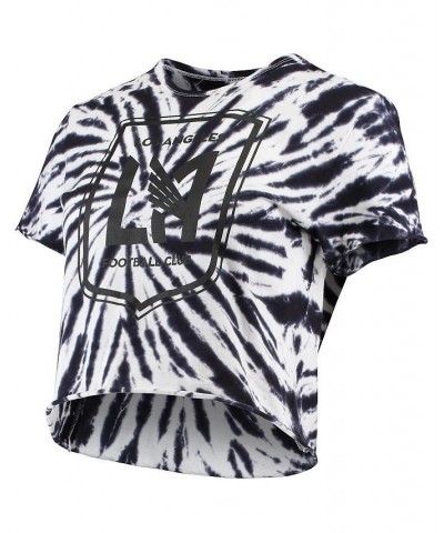 Women's Black LAFC Tie-Dye Crop T-shirt Black $23.52 Tops