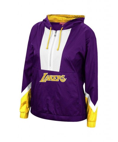 Women's Purple Los Angeles Lakers Half-Zip Windbreaker 2.0 Hoodie Purple $51.60 Jackets