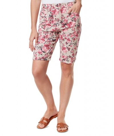 Women's Amanda High-Rise 11" Denim Bermuda Shorts Windblown Floral Stonewood $15.89 Shorts