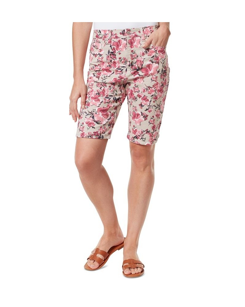 Women's Amanda High-Rise 11" Denim Bermuda Shorts Windblown Floral Stonewood $15.89 Shorts