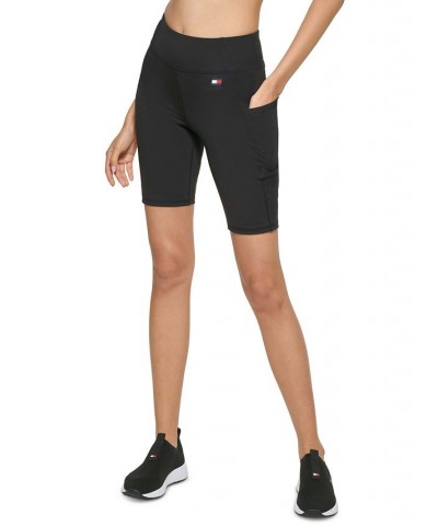 Women's High-Rise Compression Bike Shorts Black $15.64 Shorts