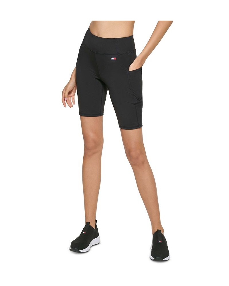 Women's High-Rise Compression Bike Shorts Black $15.64 Shorts