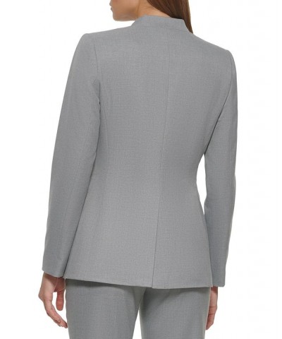 Petite Collarless D-Ring Jacket Grey Heather $41.86 Jackets