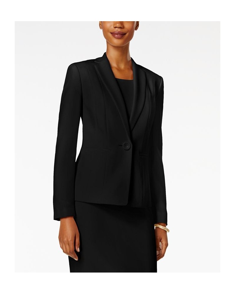 Petite Crepe One-Button Blazer Black $42.51 Jackets