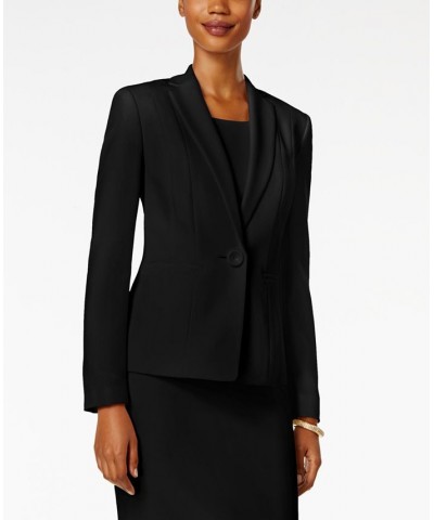 Petite Crepe One-Button Blazer Black $42.51 Jackets