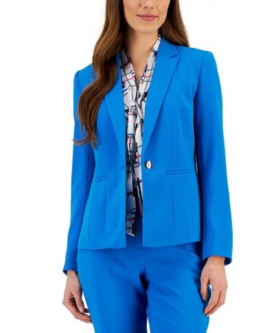 Petite Crepe One-Button Blazer Black $42.51 Jackets