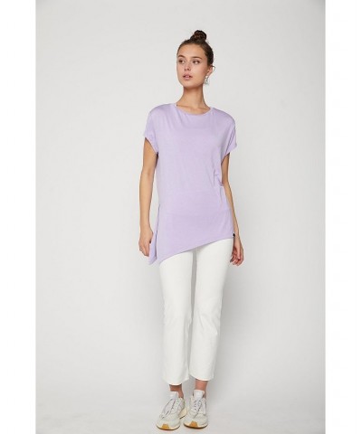 Iris Tie Tee for Women Lilac $24.80 Tops