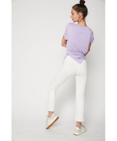 Iris Tie Tee for Women Lilac $24.80 Tops