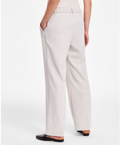 Women's Pull-On Wide-Leg Pants Gray $20.59 Pants