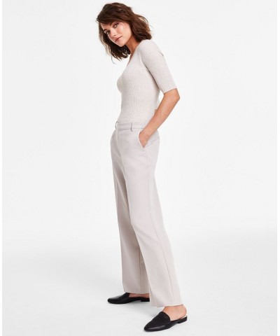 Women's Pull-On Wide-Leg Pants Gray $20.59 Pants