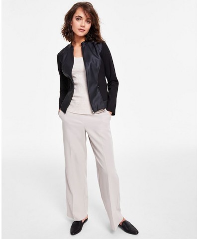 Women's Pull-On Wide-Leg Pants Gray $20.59 Pants