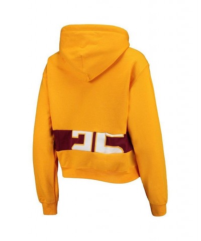 Women's Gold Washington Commanders Cropped Pullover Hoodie Gold $35.00 Sweatshirts