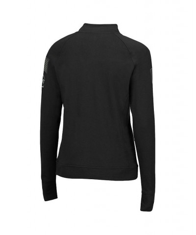 Women's Black Navy Midshipmen OHT Military-Inspired Appreciation Depth Raglan Quarter-Snap Jacket Black $31.20 Jackets