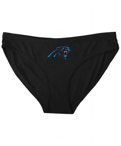 Women's Black Carolina Panthers Solid Logo Panties Black $16.79 Panty