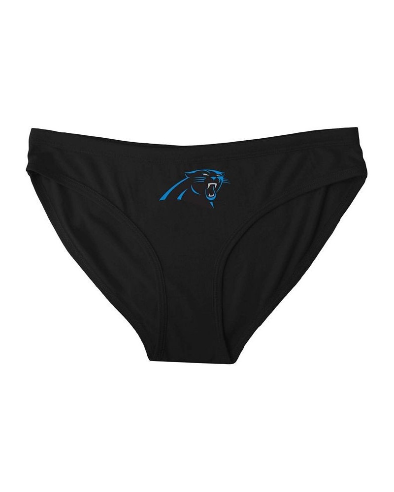 Women's Black Carolina Panthers Solid Logo Panties Black $16.79 Panty