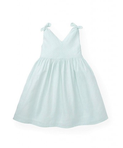 Mommy & Me Linen Bow Shoulder Dresses in Taupe and Blue Check Mint stripe $29.98 Dresses