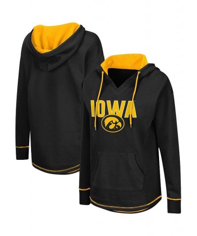 Women's Black Iowa Hawkeyes Tunic Pullover Hoodie Black $34.79 Sweatshirts