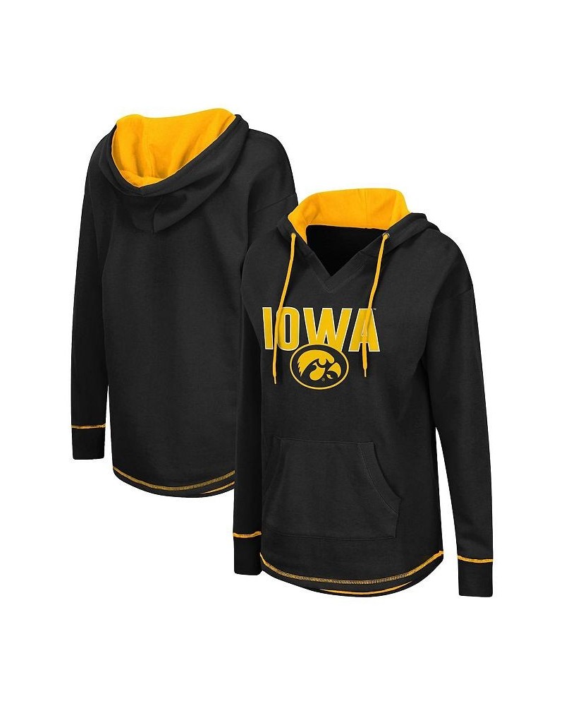 Women's Black Iowa Hawkeyes Tunic Pullover Hoodie Black $34.79 Sweatshirts