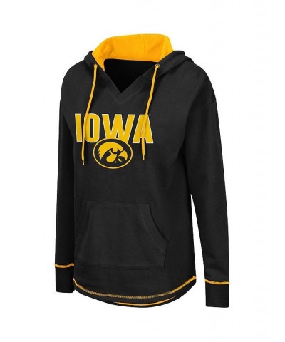 Women's Black Iowa Hawkeyes Tunic Pullover Hoodie Black $34.79 Sweatshirts