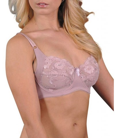 Women's Full Figure Lace Detail Underwire Bra Tan/Beige $20.40 Bras