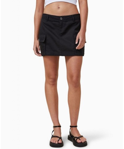 Women's Bobbie Cargo Mini Skirt Black $23.10 Skirts