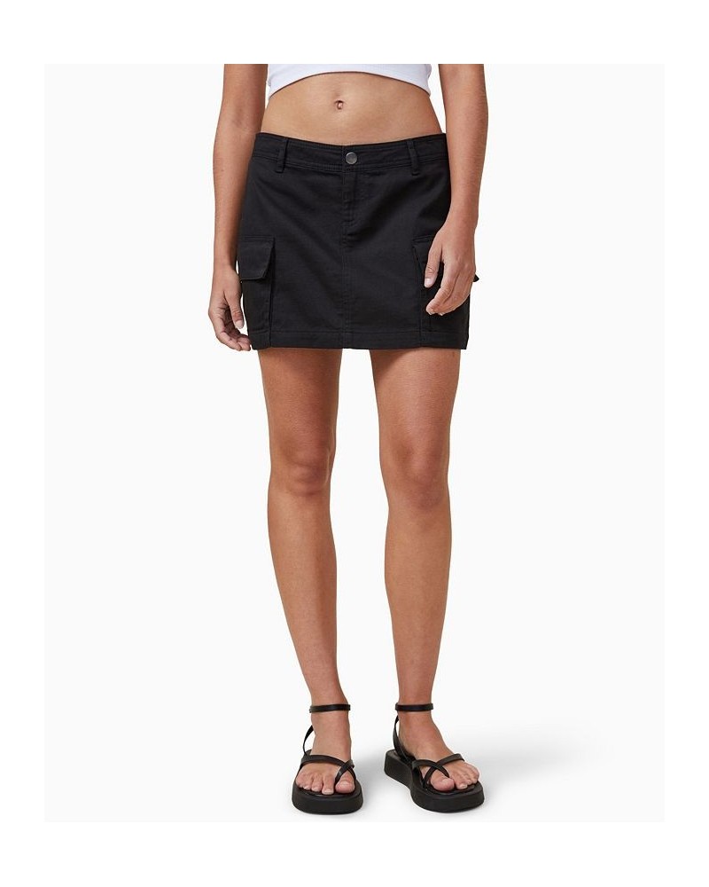 Women's Bobbie Cargo Mini Skirt Black $23.10 Skirts