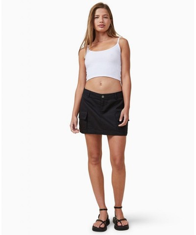 Women's Bobbie Cargo Mini Skirt Black $23.10 Skirts