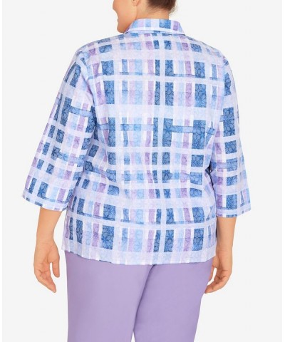 Plus Size Picture Perfect Plaid Woven Shirt Orchid, Multi $33.81 Tops