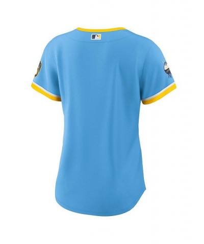 Women's Powder Blue Milwaukee Brewers 2022 City Connect Replica Team Jersey Powder Blue $75.00 Jersey