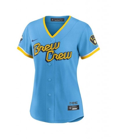 Women's Powder Blue Milwaukee Brewers 2022 City Connect Replica Team Jersey Powder Blue $75.00 Jersey