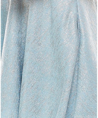 Juniors' Sweetheart-Neck Shimmer Dress Blue $16.89 Dresses