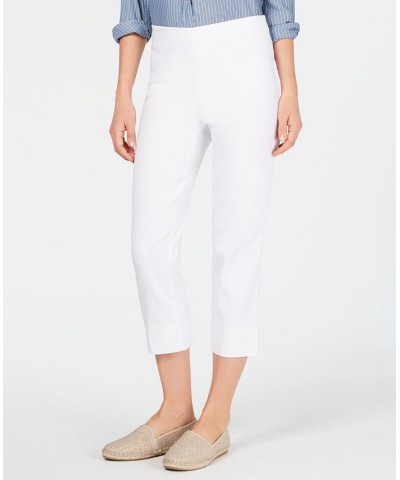 Women's Chelsea Pull-On Tummy-Control Capris White $17.09 Pants