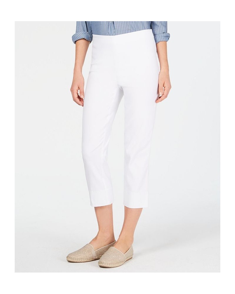 Women's Chelsea Pull-On Tummy-Control Capris White $17.09 Pants