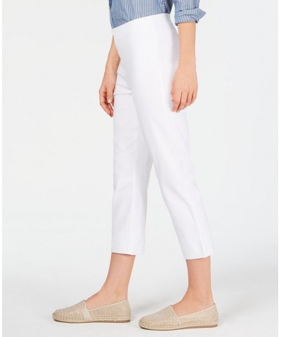 Women's Chelsea Pull-On Tummy-Control Capris White $17.09 Pants