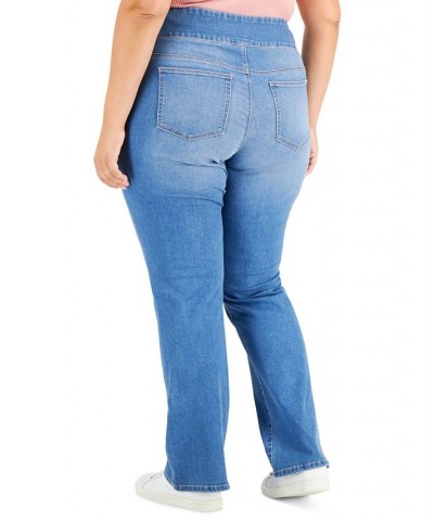 Plus Size Mid-Rise Pull On Boot-Cut Jeans Danika $20.29 Jeans