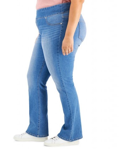 Plus Size Mid-Rise Pull On Boot-Cut Jeans Danika $20.29 Jeans