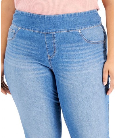 Plus Size Mid-Rise Pull On Boot-Cut Jeans Danika $20.29 Jeans