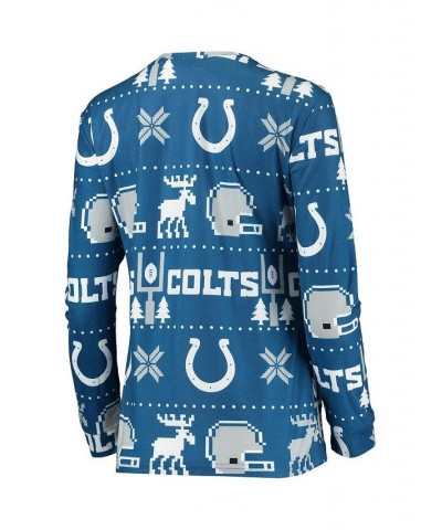 Women's Royal Indianapolis Colts Ugly Pajamas Set Royal $35.69 Pajama