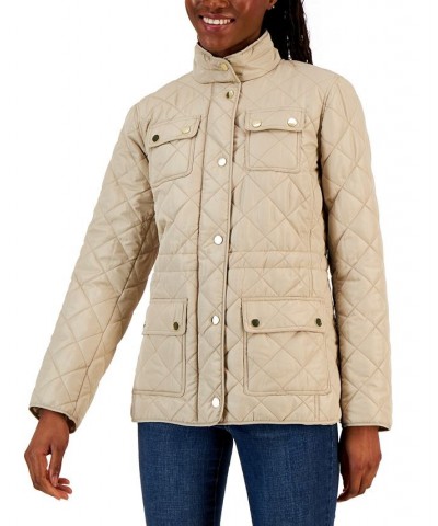 Women's Quilted 4-Pocket Collared Jacket Sedona Dust $29.49 Jackets