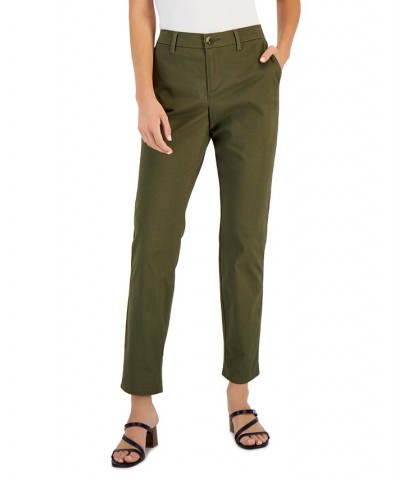 Women's TH Flex Hampton Cuffed Chino Straight-Leg Pants Thyme $24.00 Pants