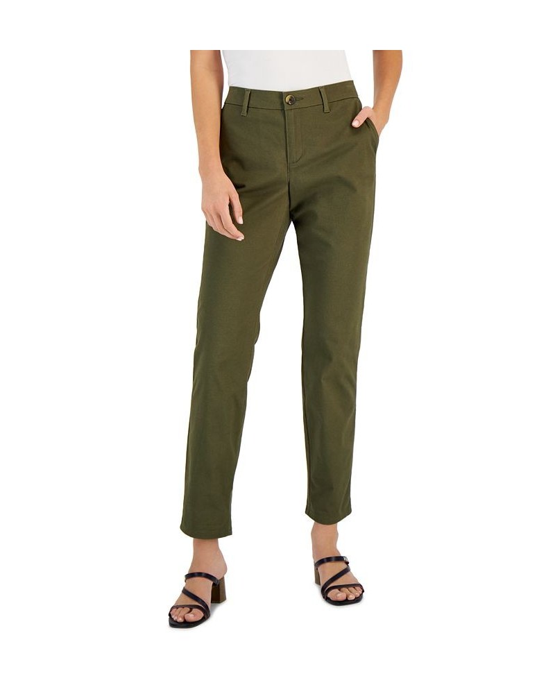 Women's TH Flex Hampton Cuffed Chino Straight-Leg Pants Thyme $24.00 Pants