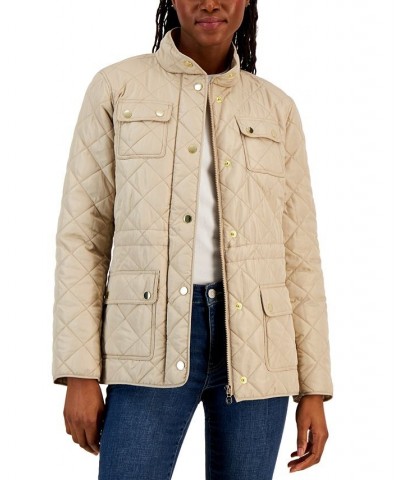 Women's Quilted 4-Pocket Collared Jacket Sedona Dust $29.49 Jackets